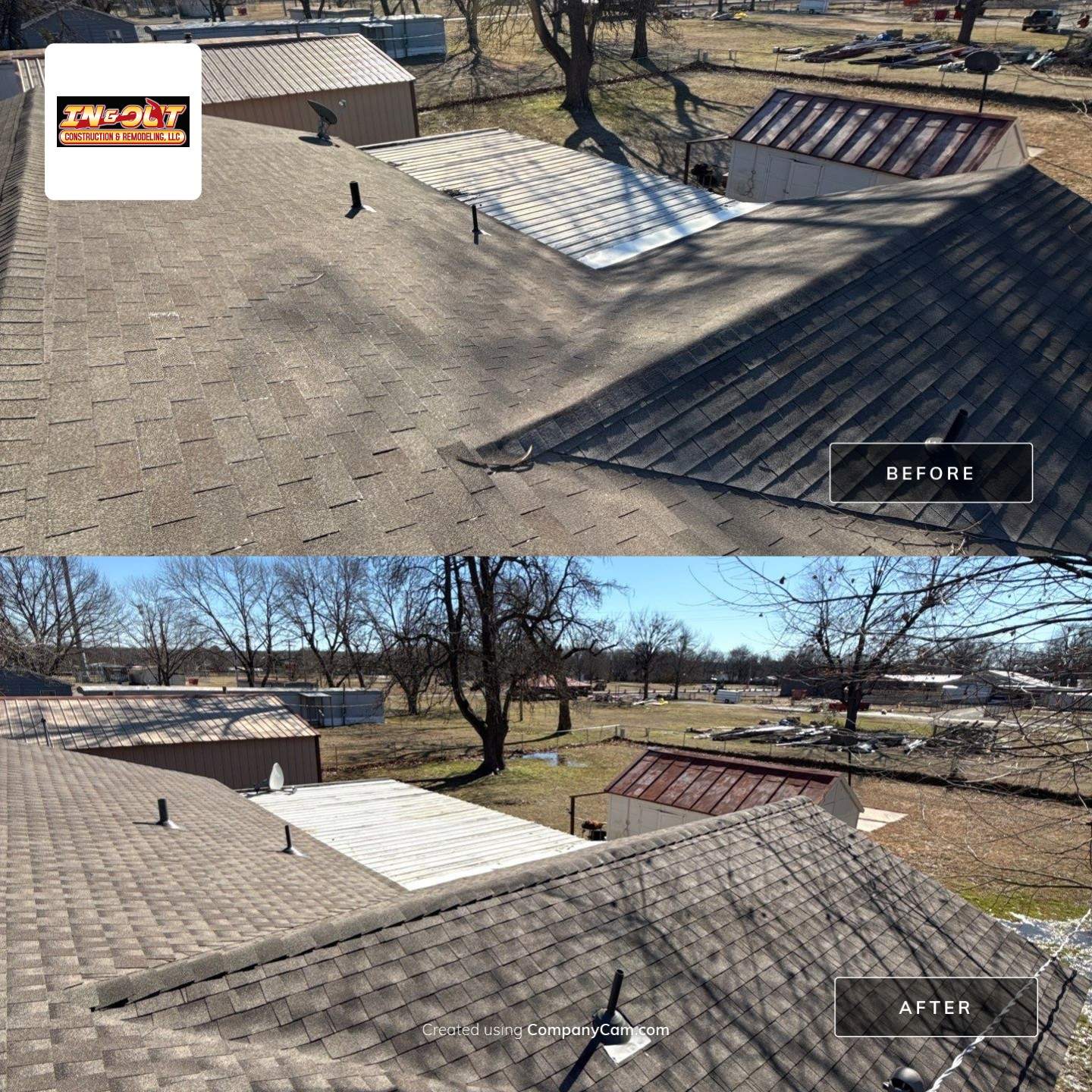 Replaced half roof. by In & Out Construction & Remodeling, LLC