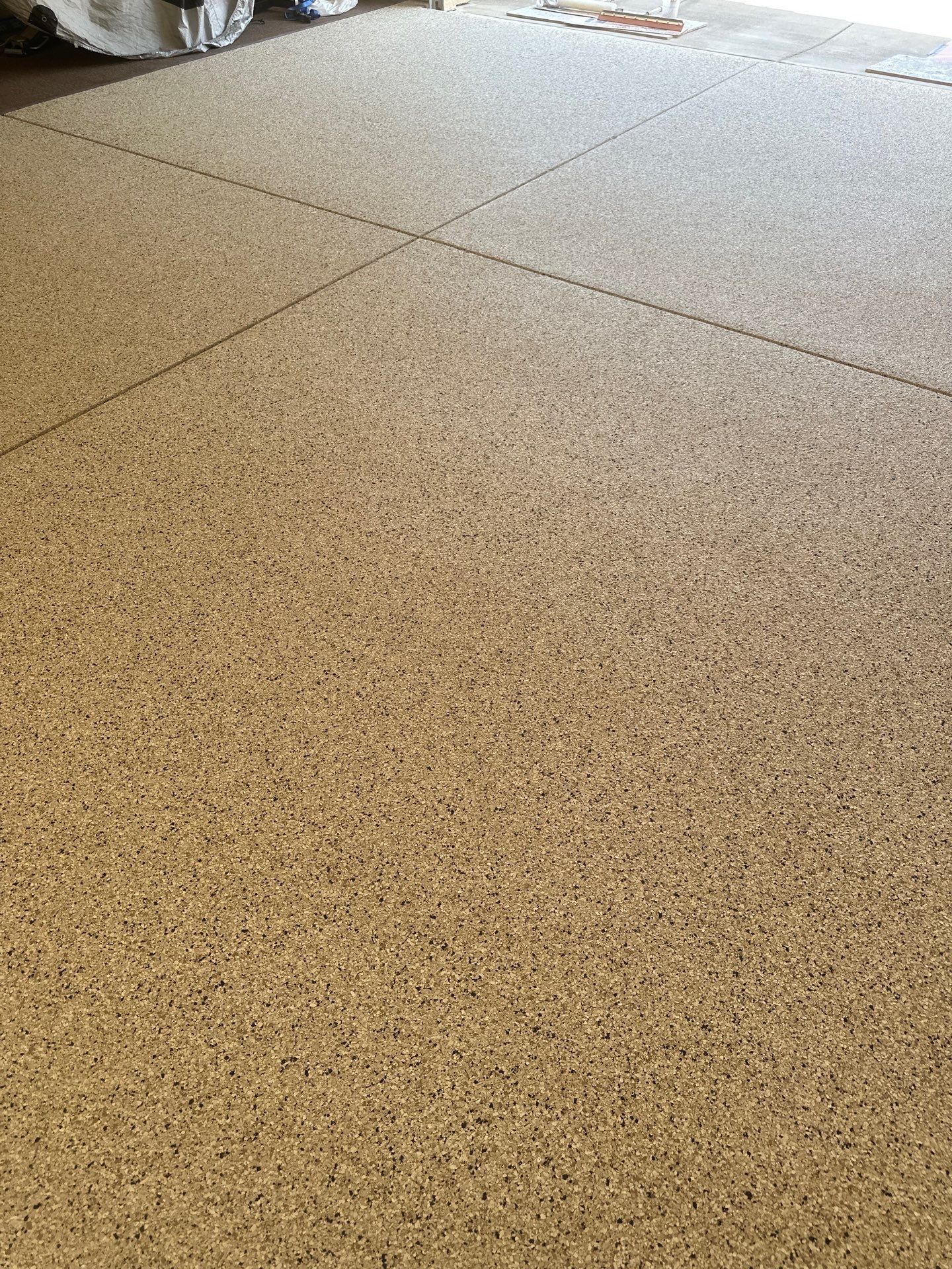 Garage Floor Concrete Coating with Simiron Flake in Nipomo by MGP Coatings