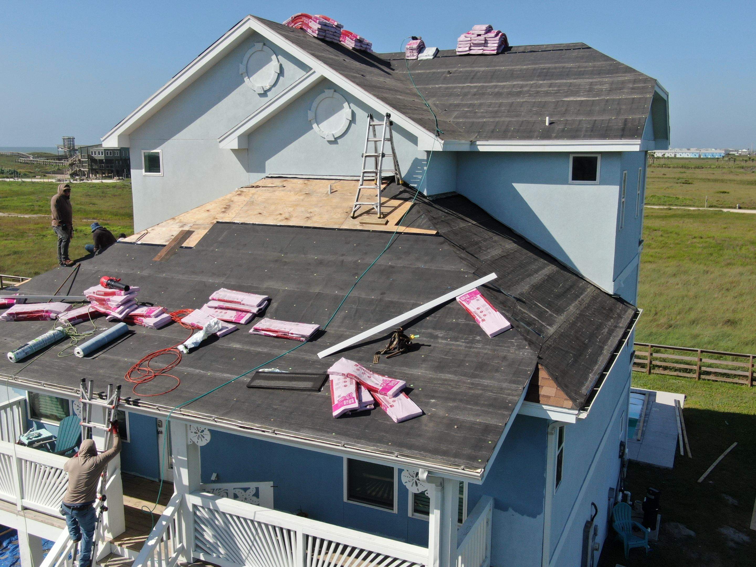 We Aint Scared of heights  by Bayfront Roofing and Construction