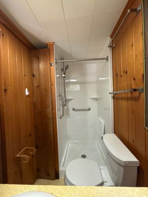 Jacuzzi Shower Remodel With Accessibility Features in Harbor Springs