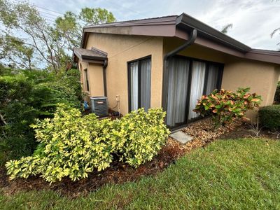 Brown Aluminum Gutters Installed for Sarasota Homeowners