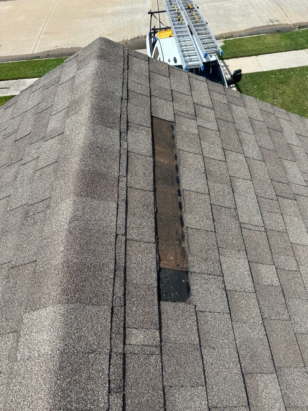 Hail Damage using Owen's Corning Duration (Lifetime) Shingles by Roof Repair Company