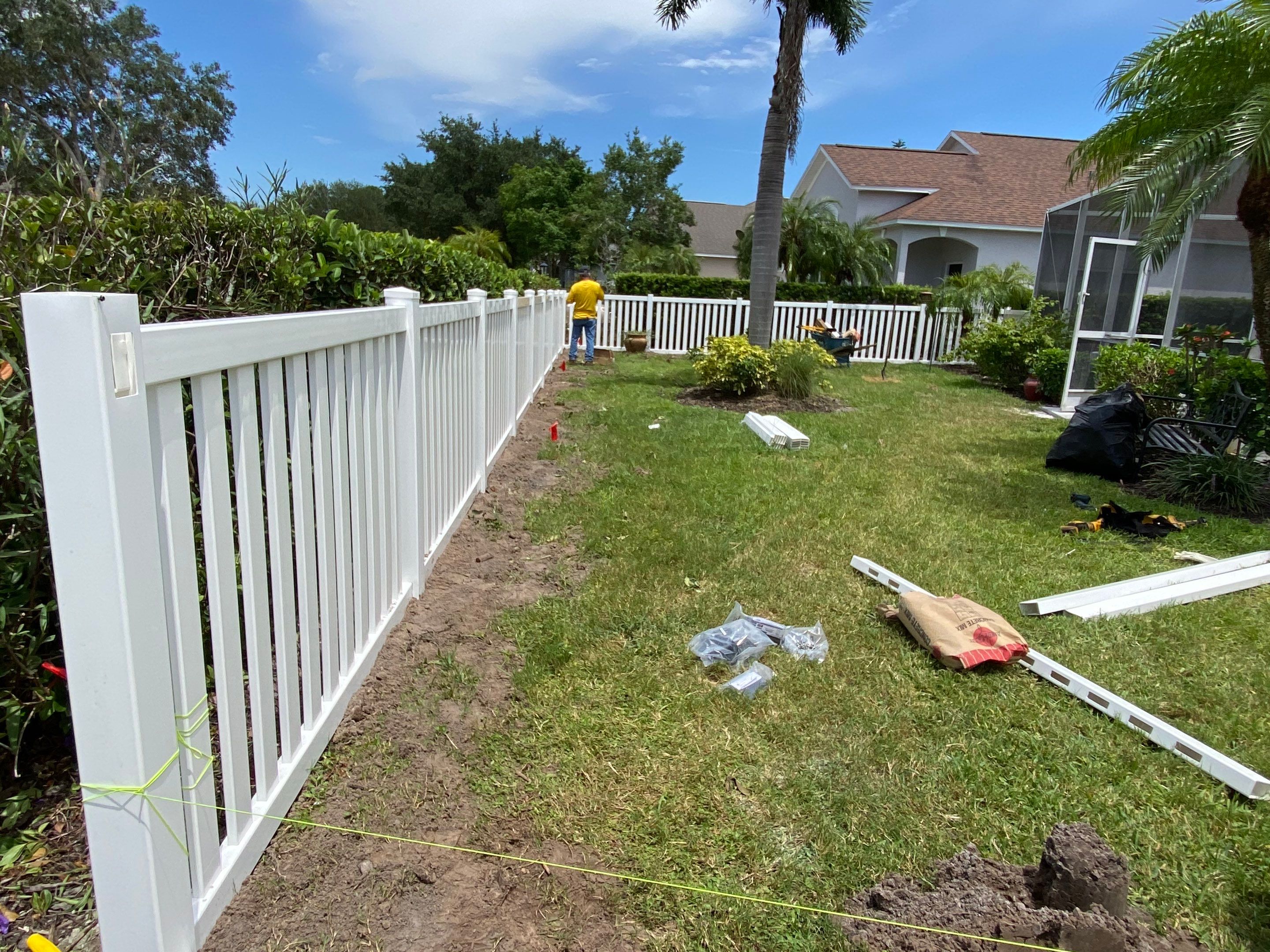 Vinyl Picket Fence Installation using Vinyl Picket Fence by Asap fence and gates, LLC
