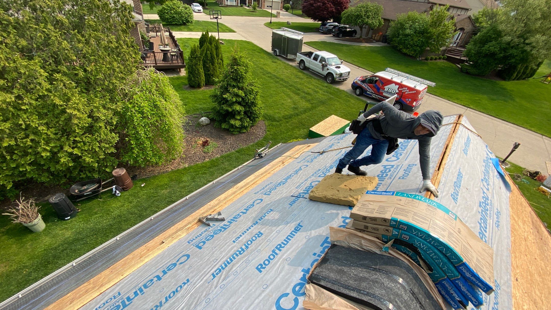 Roof Replacement using CertainTeed Landmark by 180 Contractors