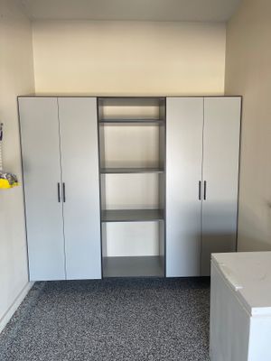 Steve C. adds cabinet storage to garage!