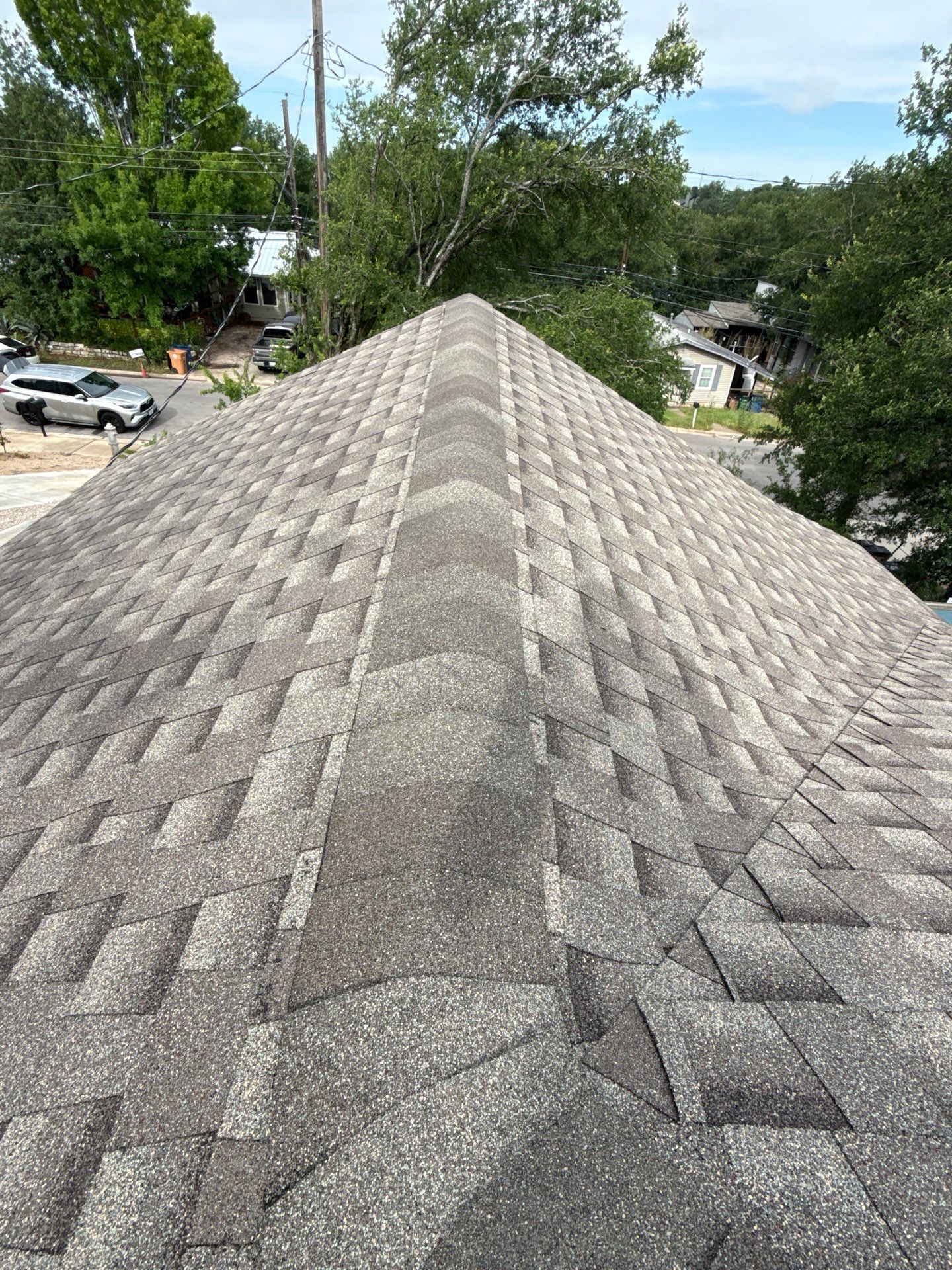 Residential Roof Replacement using GAF - HDZ - Weathered Wood by Action Exteriors Austin