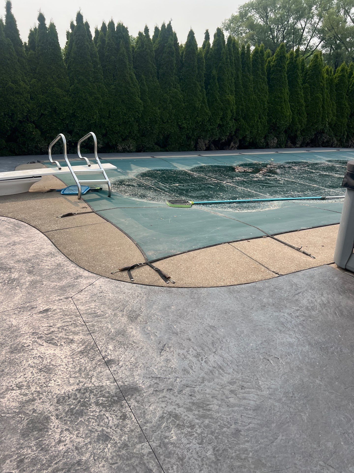 Bluestone stamped concrete patio  by NG Masonry & Construction LLC