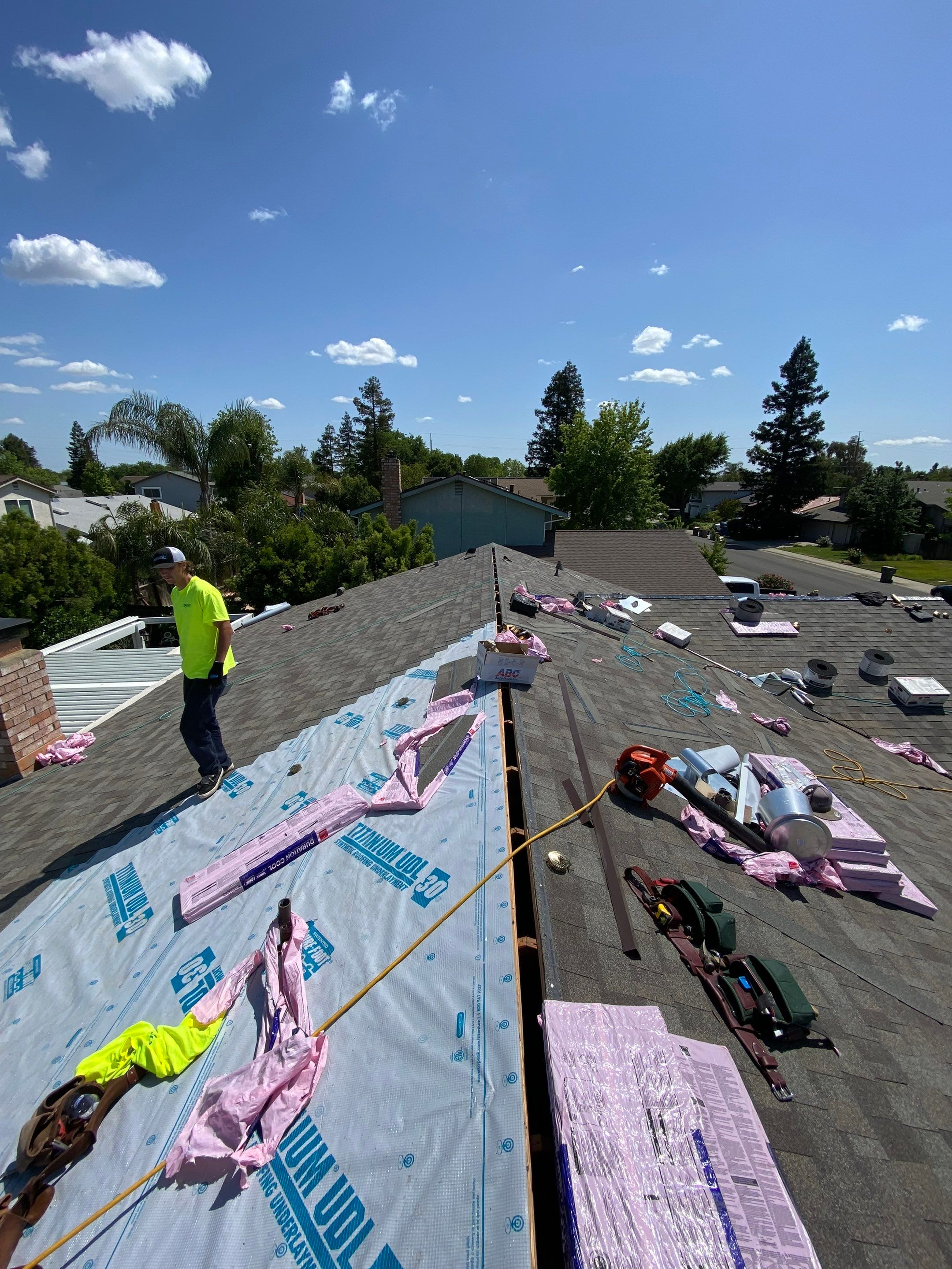 Residential Roofing Installation using Owens Corning Roofing Shingles by Byers Enterprises 