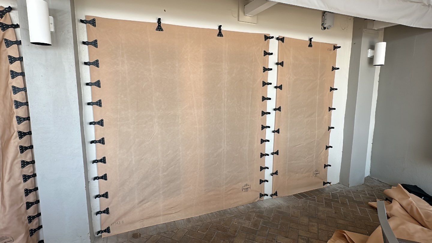 Hurricane Fabric in Tan by Smart Guard Shutters