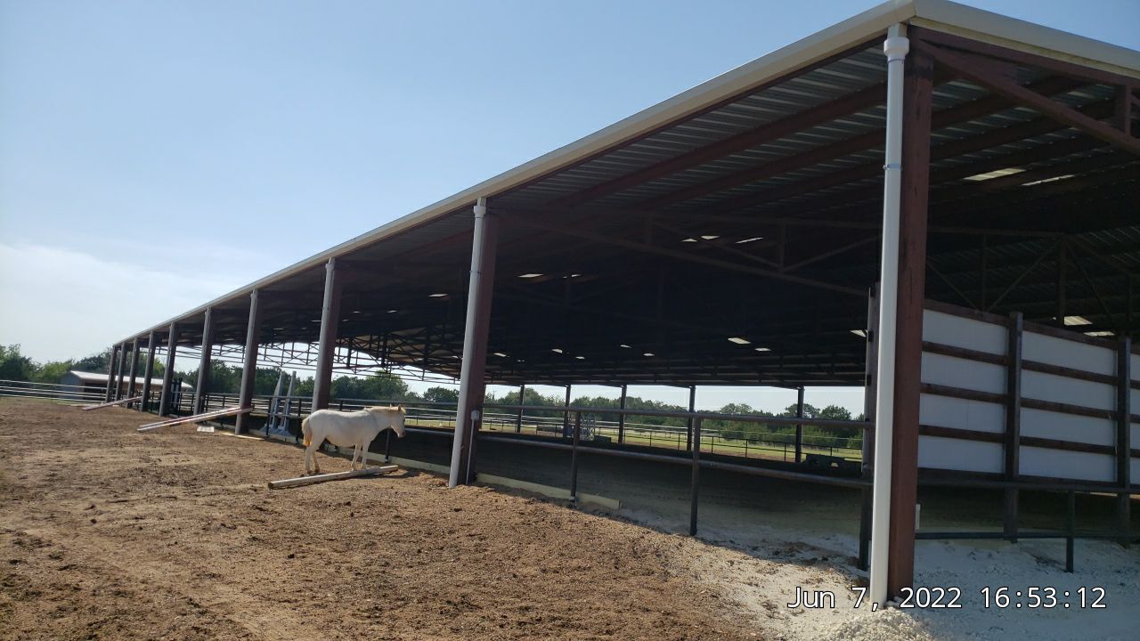 100K gallons for the horses and their arena! by Hill Country Rain Water