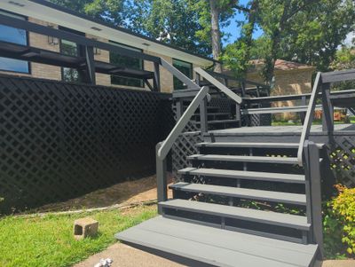 Lake House Deck Restaining in Flint, Texas