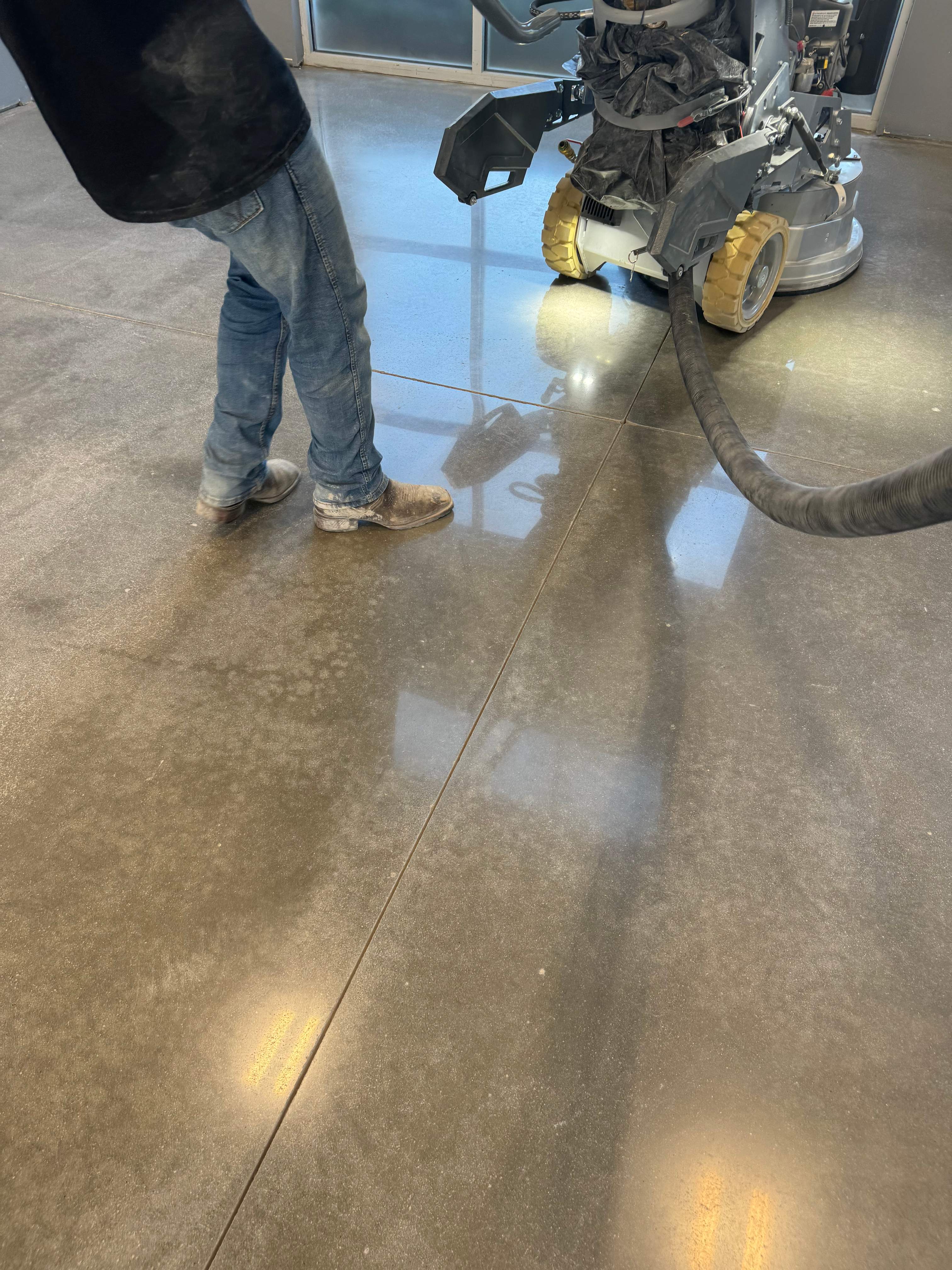 Testament Graphics House Natural Polished Floor by Endure Concrete Coatings