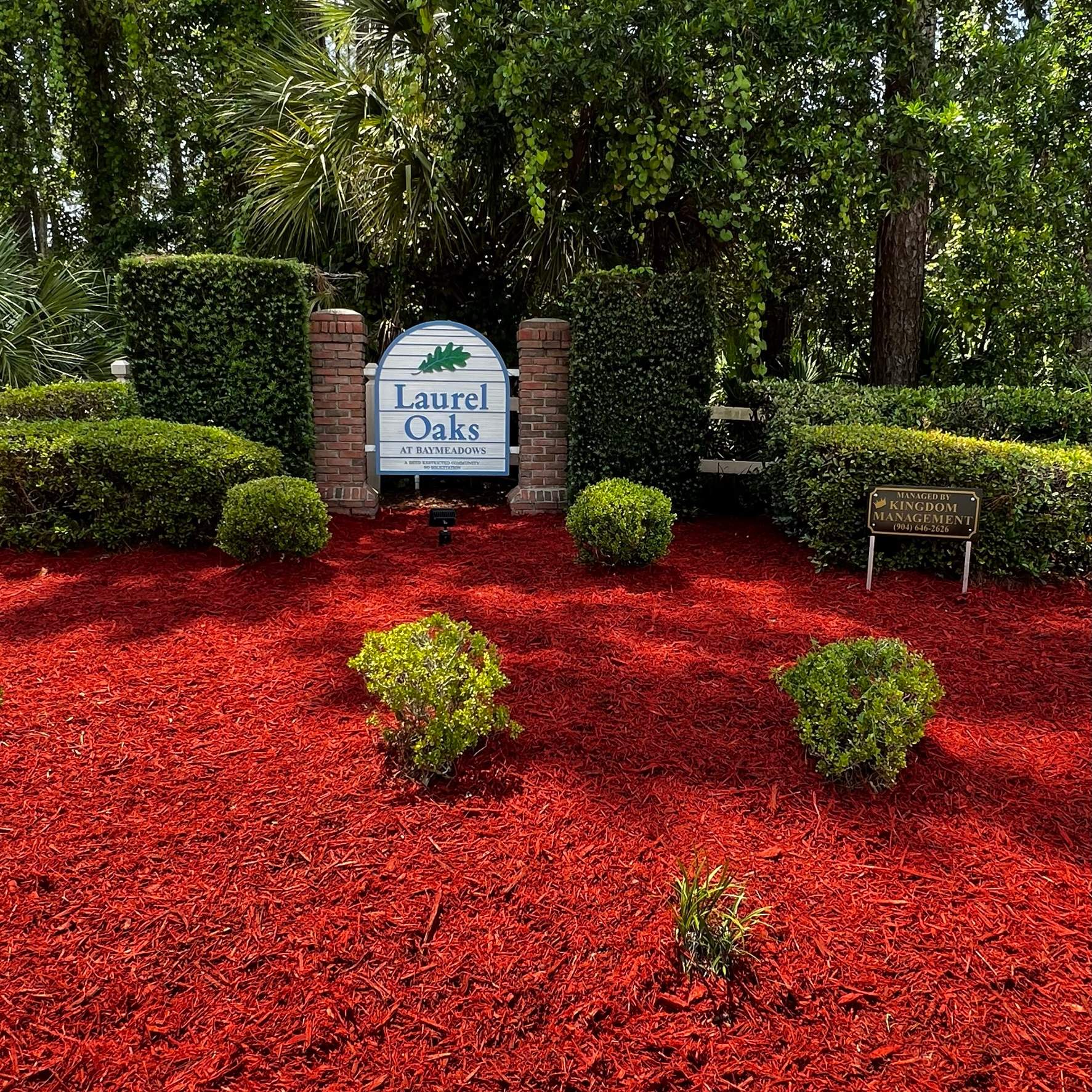Mulch Installation | Red Mulch by ProGreen Services
