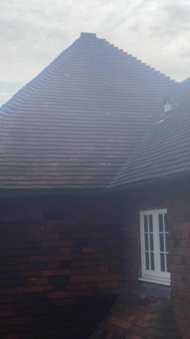 Roof Clean - Biocide Treatment using Honda 15lpm Low Pressure Washing Machine by Ges Exterior Cleaning ltd