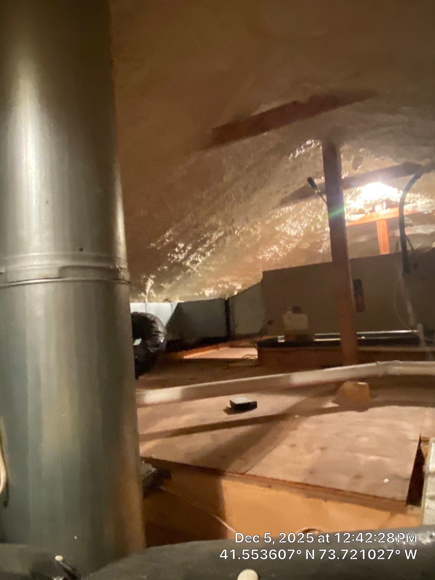 Attic Insulation using open cell spray foam by NYS Foam & Energy
