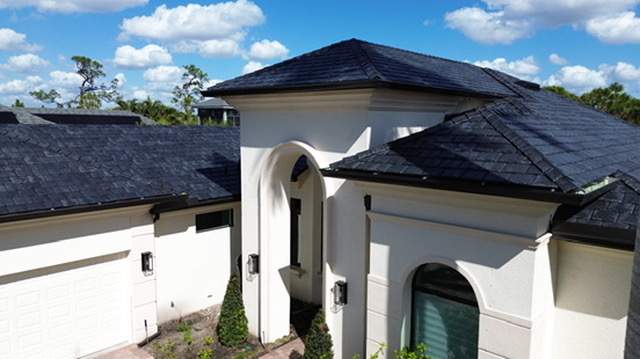 Residential Roofing Installation using Brava Slate Tile in Estero, Florida by International Roofing