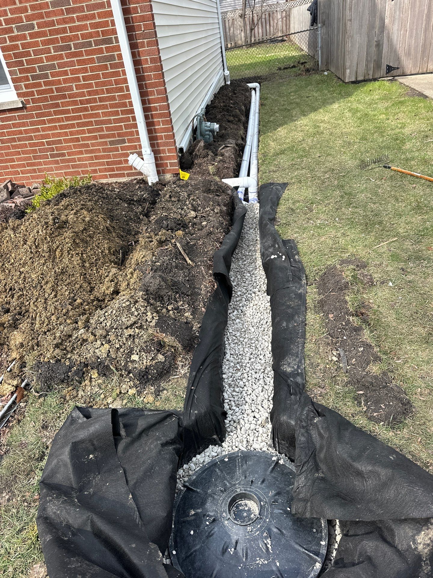 French drain and Sump pump reroute to flo well by A&N