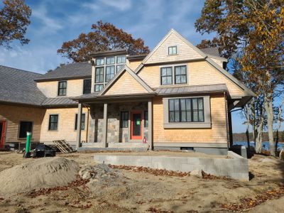 Gutter Installation using 6" Half Round Lead Coated Copper Gutter in Mashpee, MA