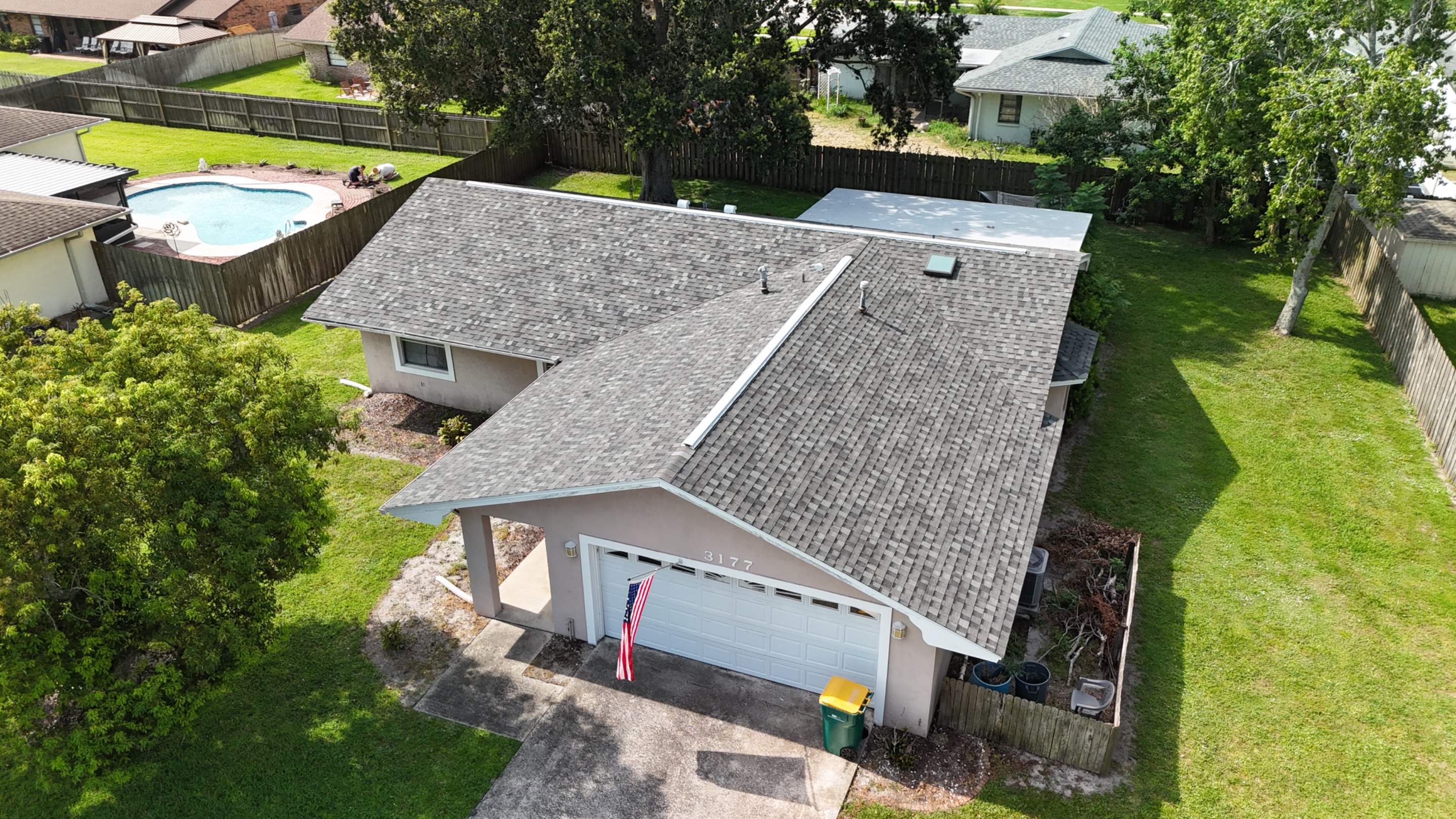 Melbourne Home Roof Replacement with Tamko Titan Thunderstorm Gray Shingles by Wiedmann Construction & Roofing