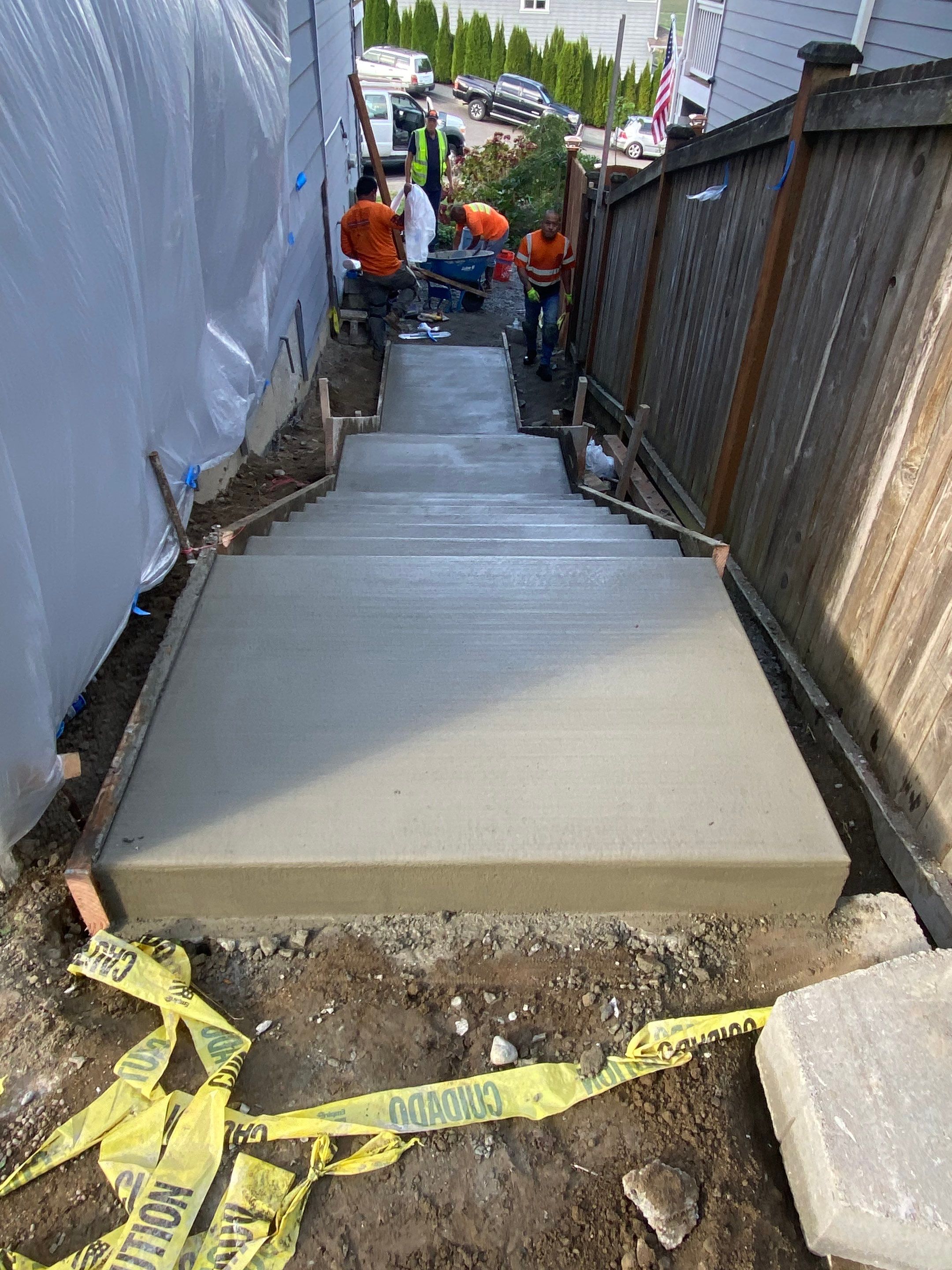 Jireh Outdoor Projects | Concrete Stair Repair and Retaining Wall by Jireh Asphalt & Concrete Inc 