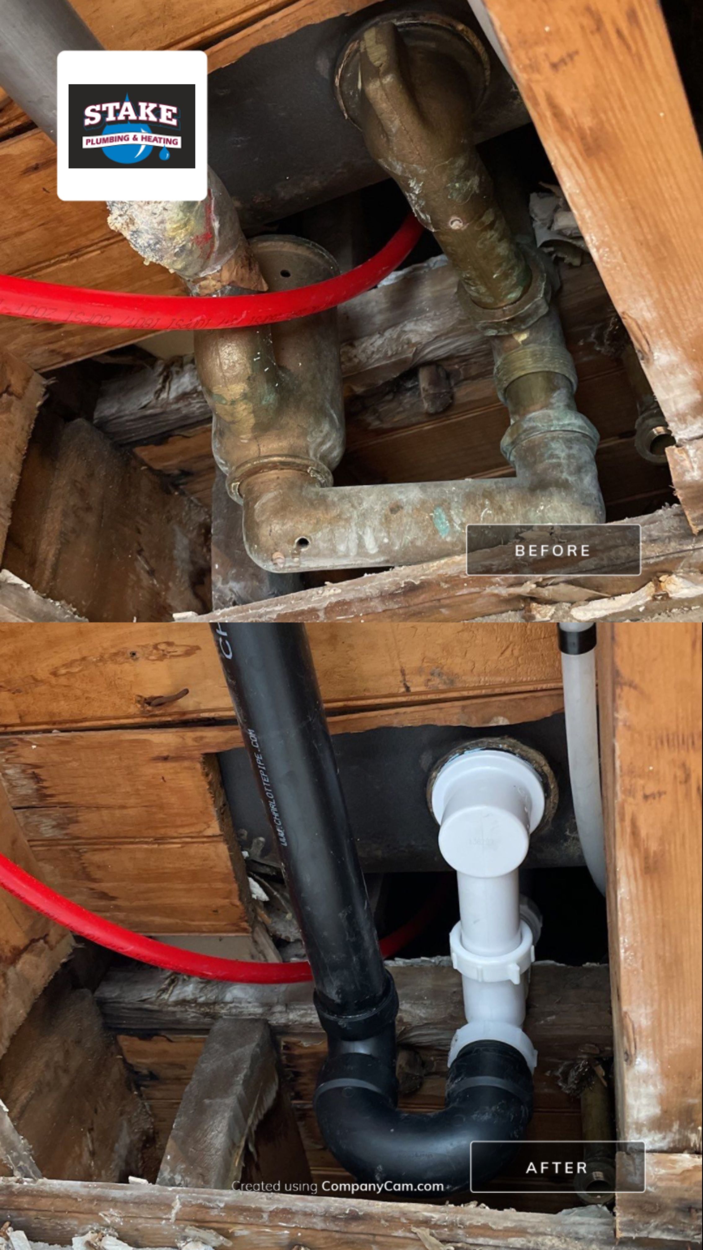 Replacing Lead Drain Pipes by Stake Plumbing and Heating