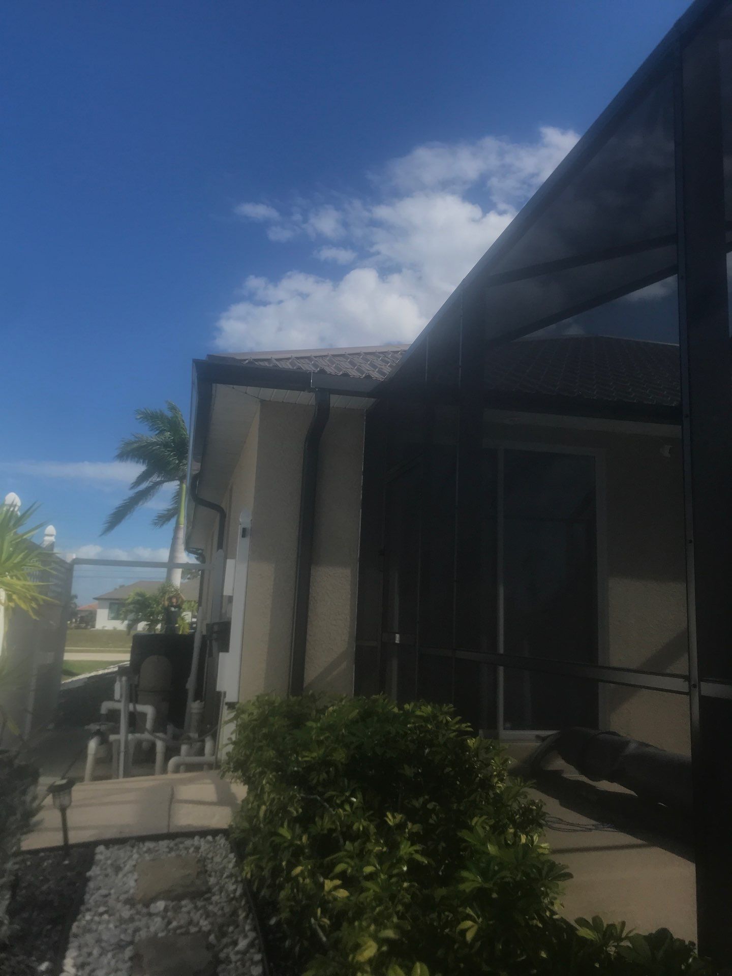 Brown Seamless Gutters Installation in Cape Coral FL by Gutter Professors