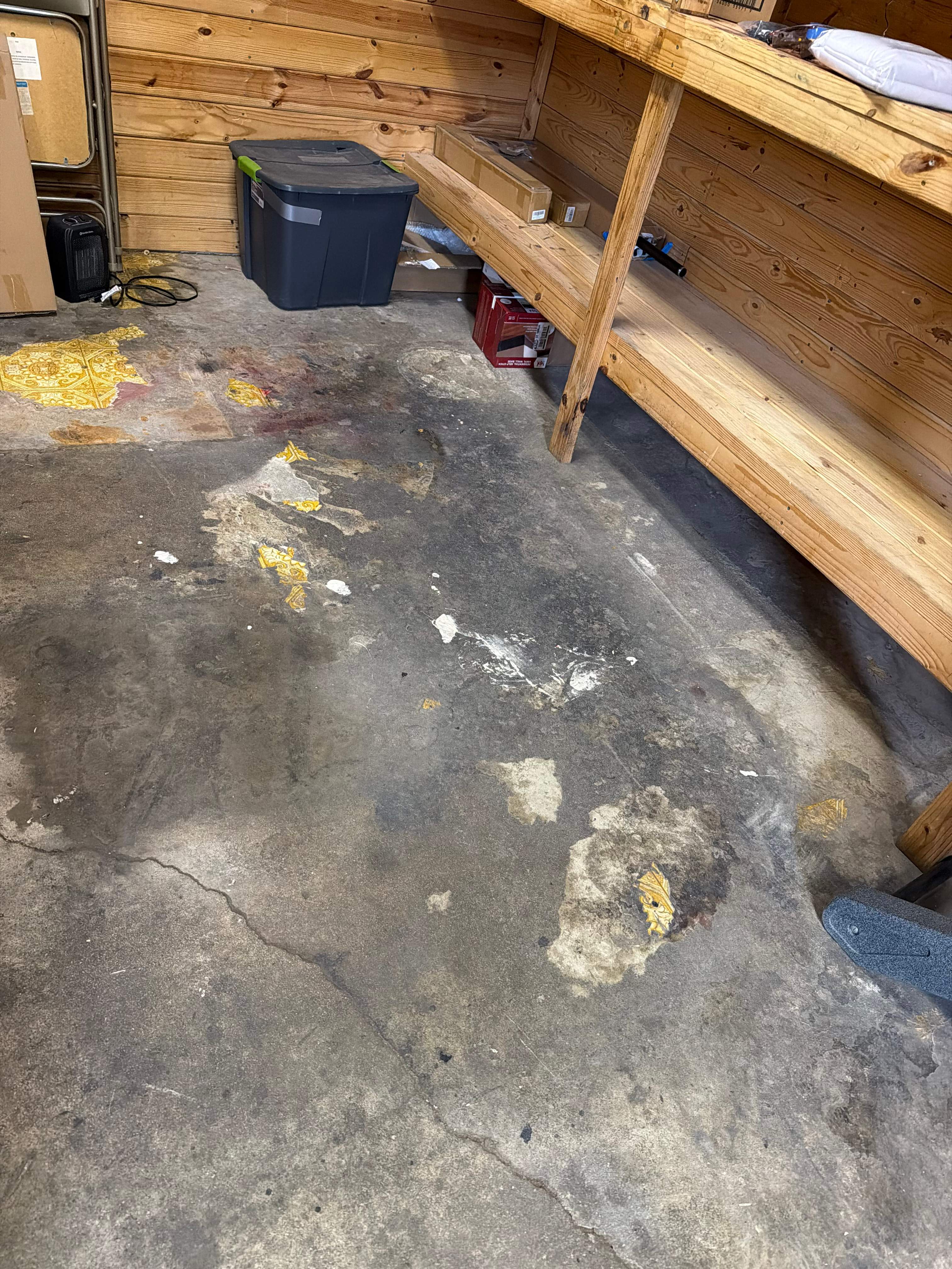 Commercial Epoxy Flake Floor Coating in Emmetsburg, Iowa by Select Painting, Coatings & Garage Cabinets