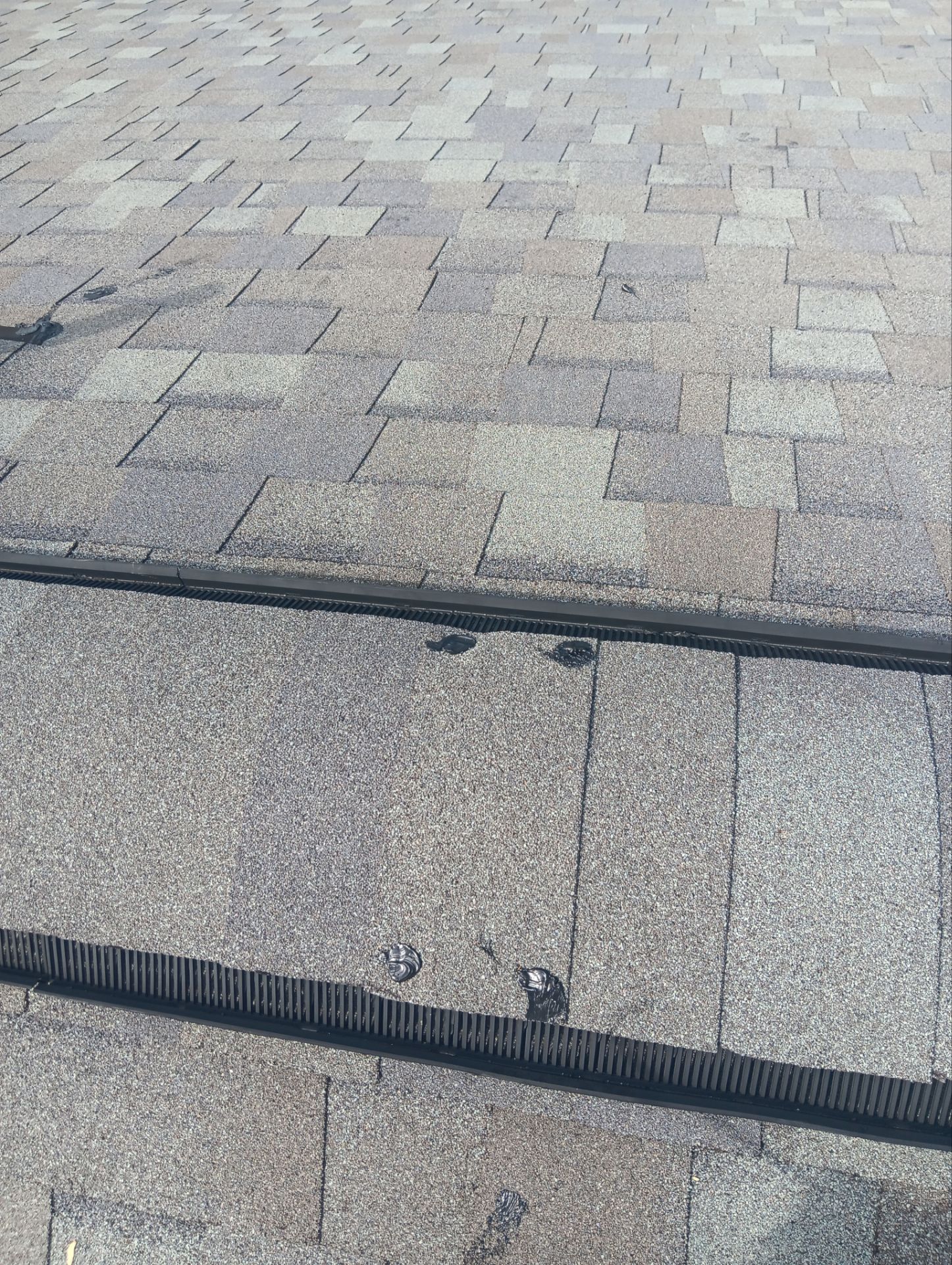 Hail Damage using Owen's Corning Duration (Lifetime) Shingles by Roof Repair Company