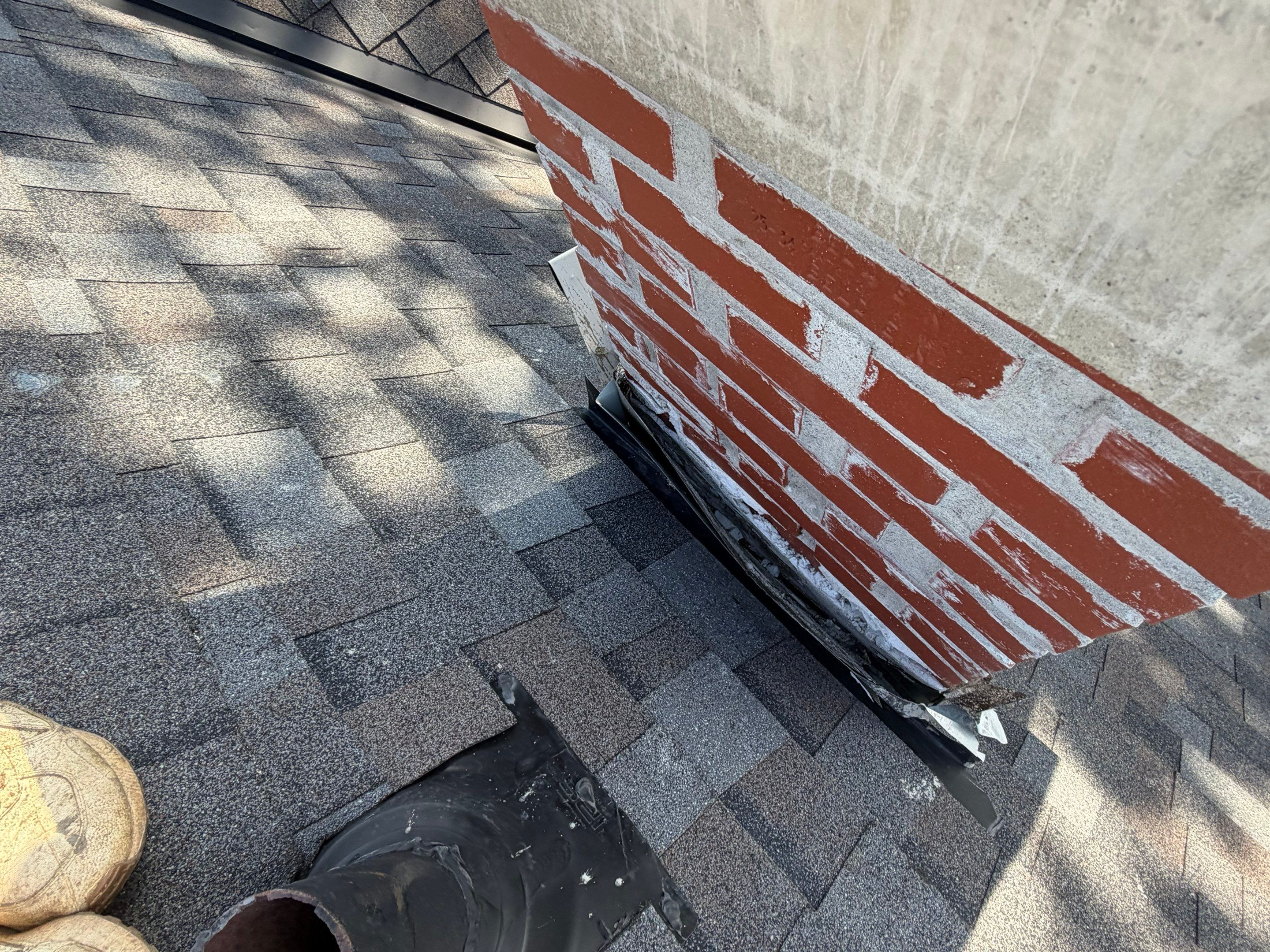 Brick Chimney Flashing and Roof Repair in Kansas City by Summit Roofing