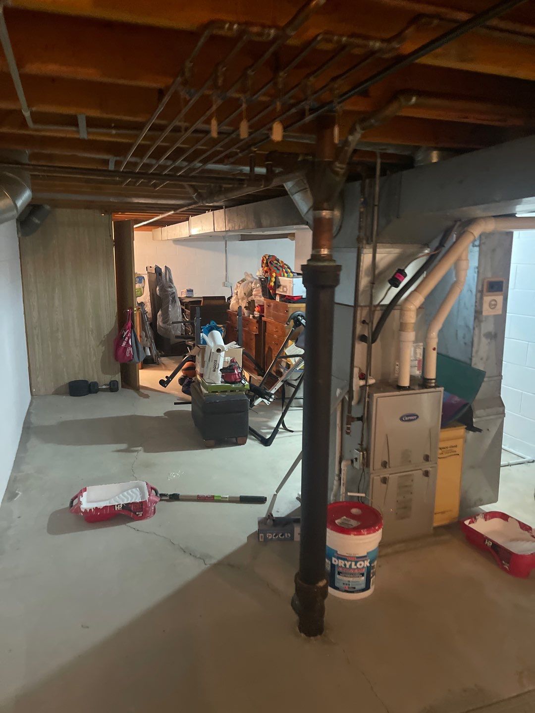 Flooring Installation and Basement Wall Painting using DryLok Extreme by Callaway Contracting LLC