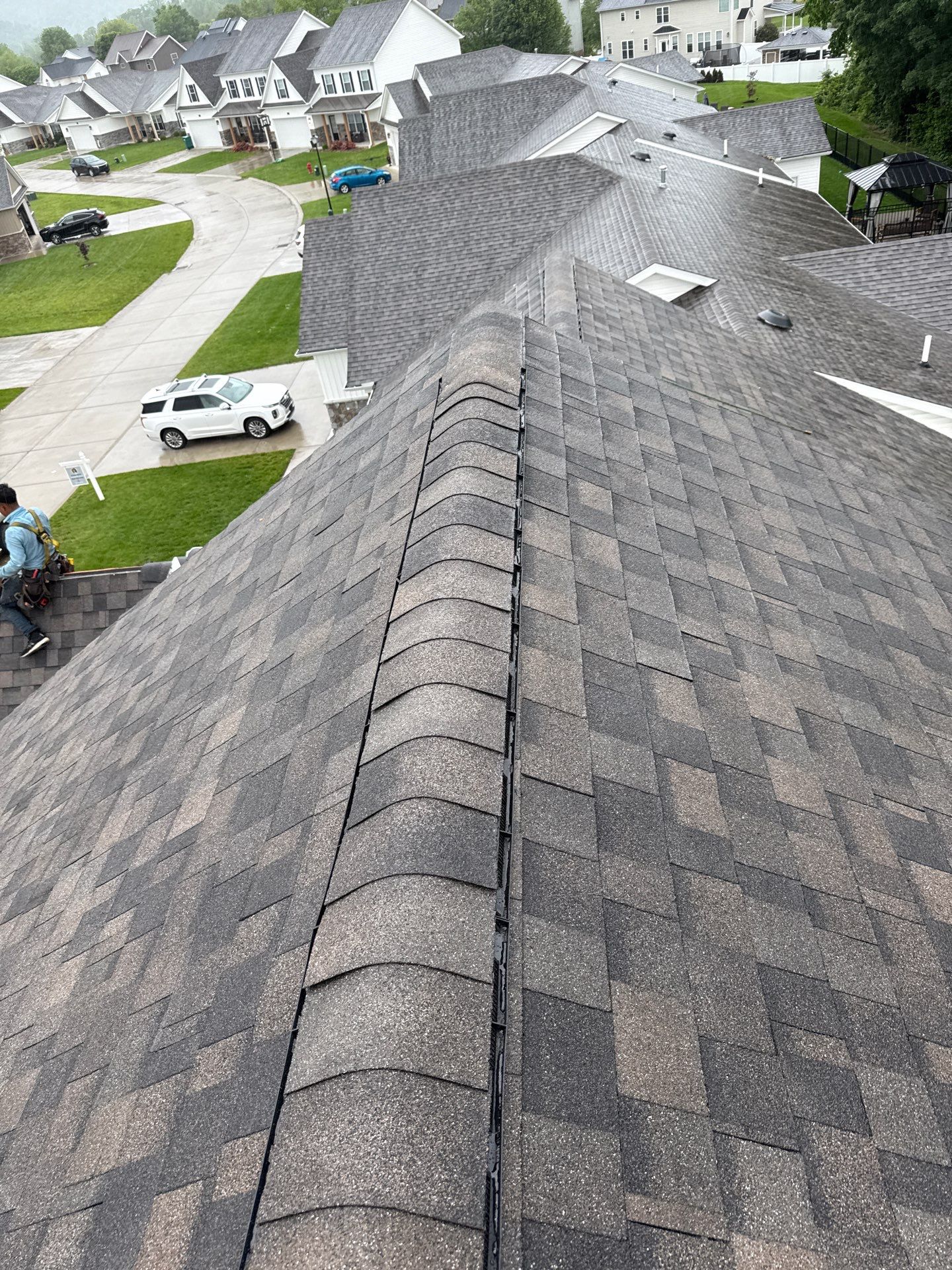Residential Roofing Installation using GAF Timberline HDZ Barkwood by Rainstoppers Roofing