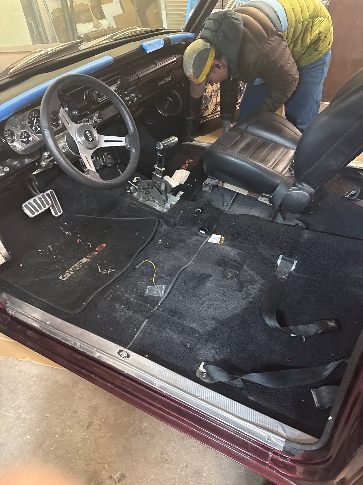 1963 Nova SS Custom Leather Interior  by Rocky Mountain Upholstery Co