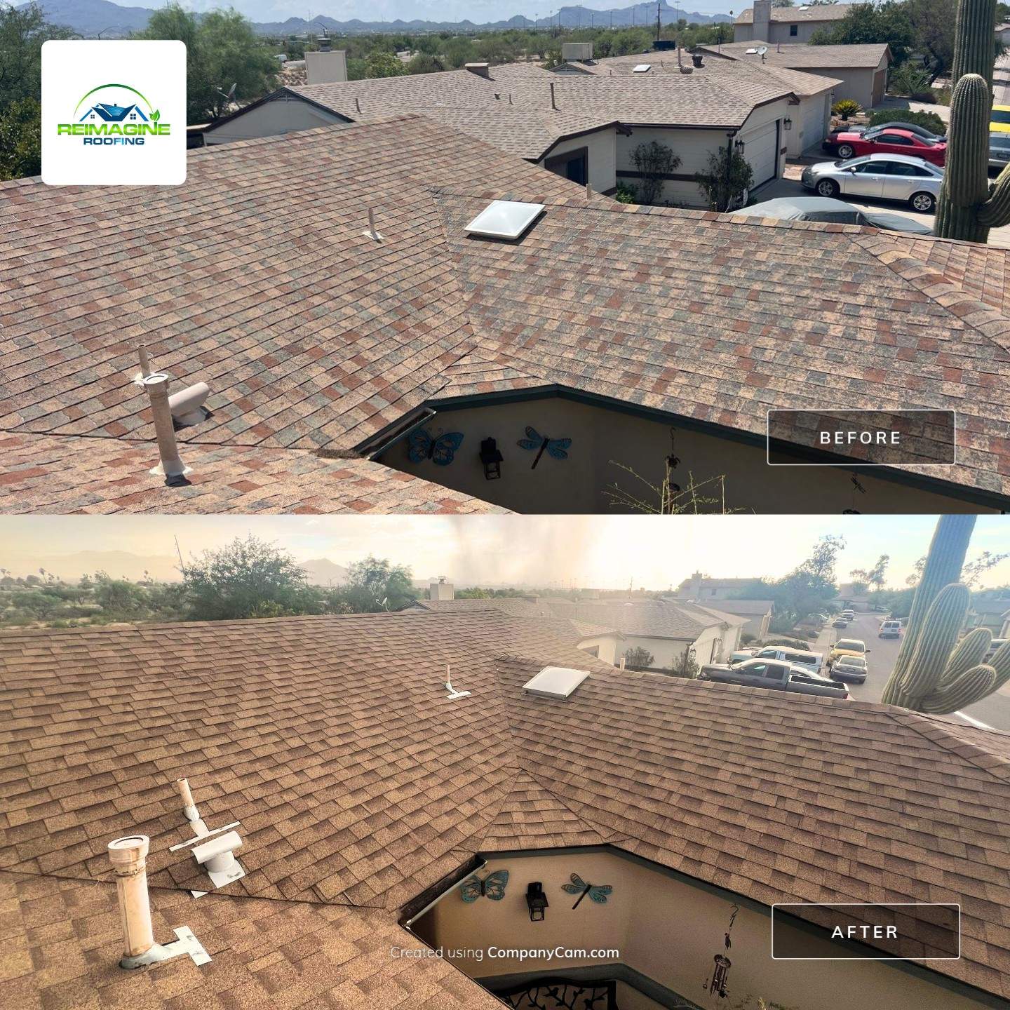 Desert Tan Shingles by Reimagine Roofing