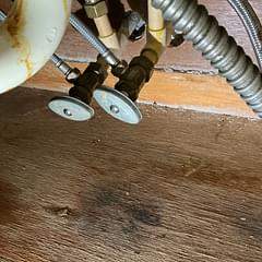 Kitchen sink repipe with new water valves by Elite Trade Services LLC