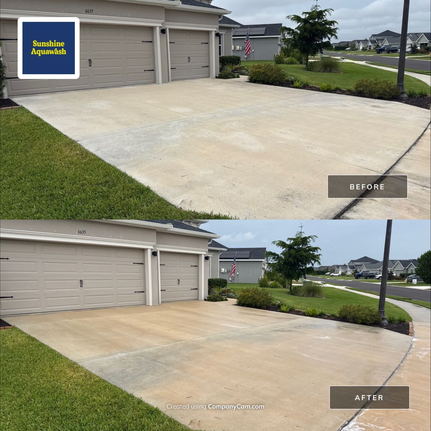 Sidewalk & Driveway Cleaning in Parrish FL by Sunshine AquaWash