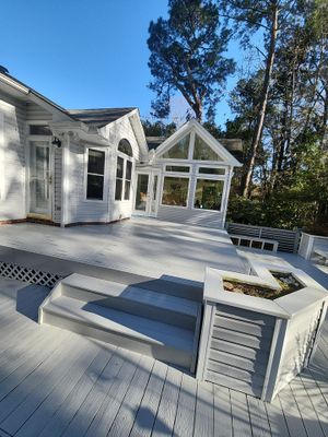 Deck using AcryFin