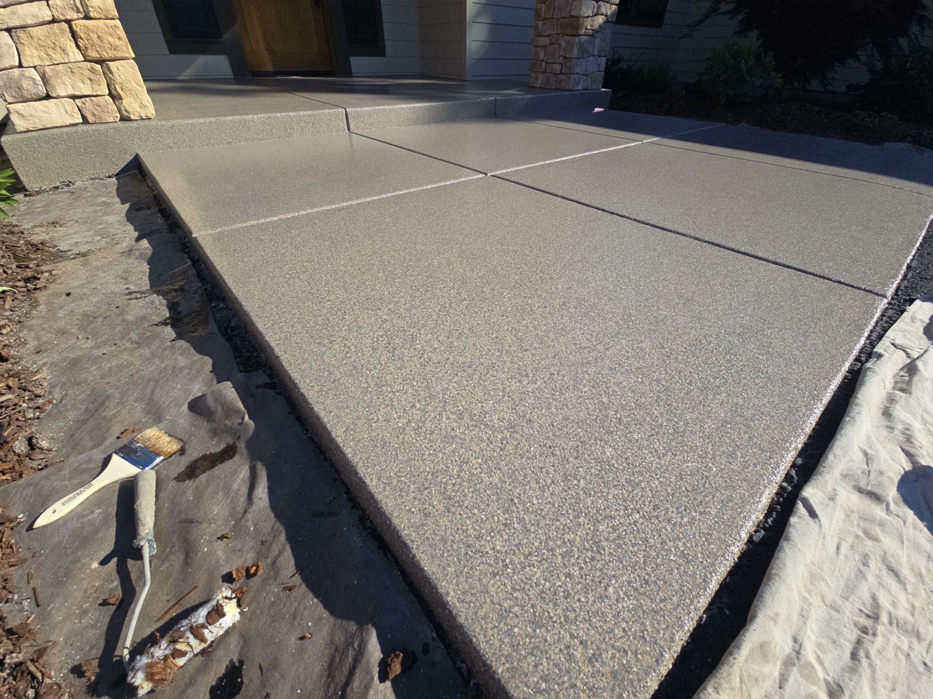Patio Transformation using Rockford 1/8" by Croc Coatings, LLC