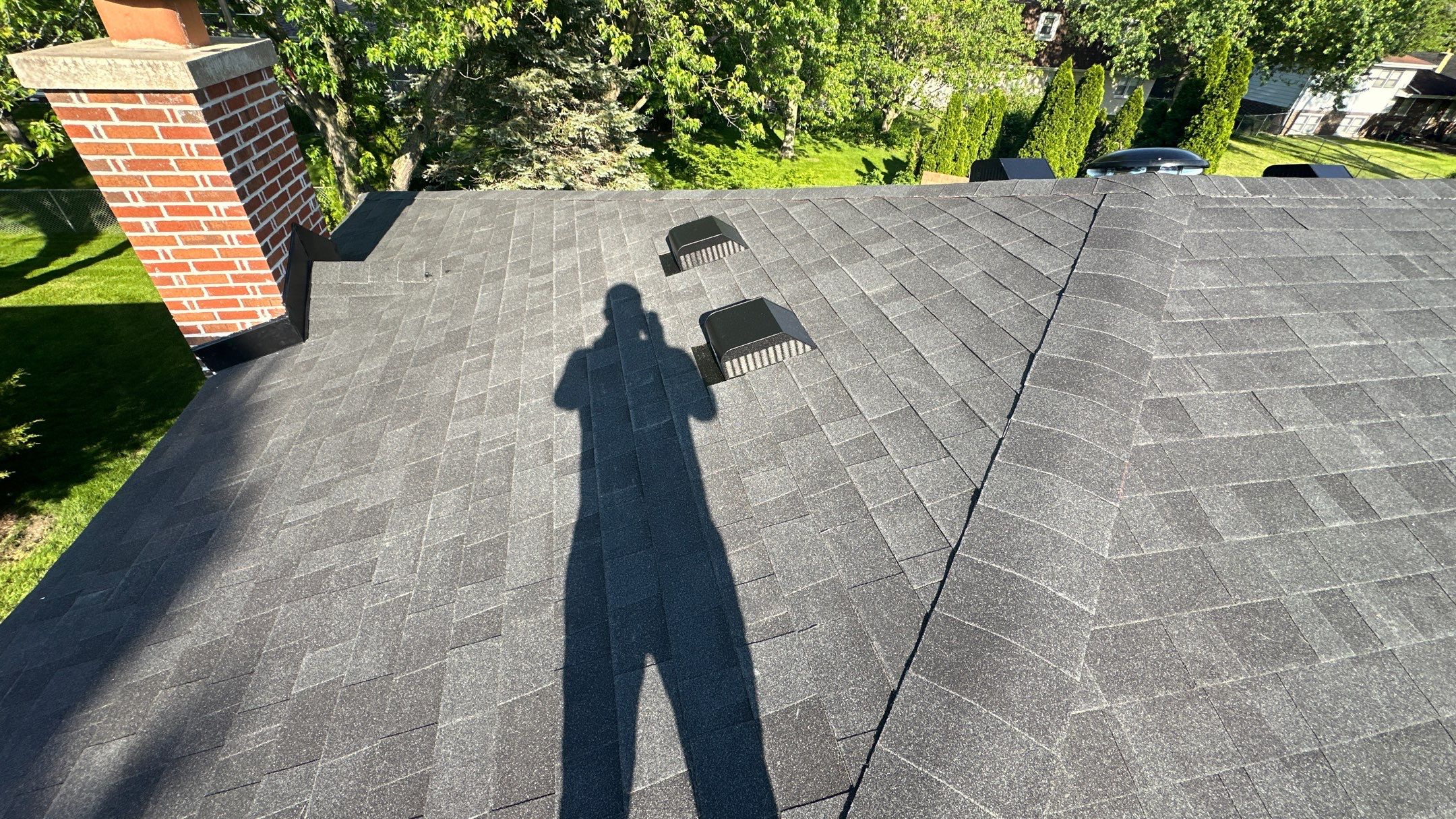Architectural Shingle Roof Replacement on Darien Brick Residence by Pro Home Services Inc
