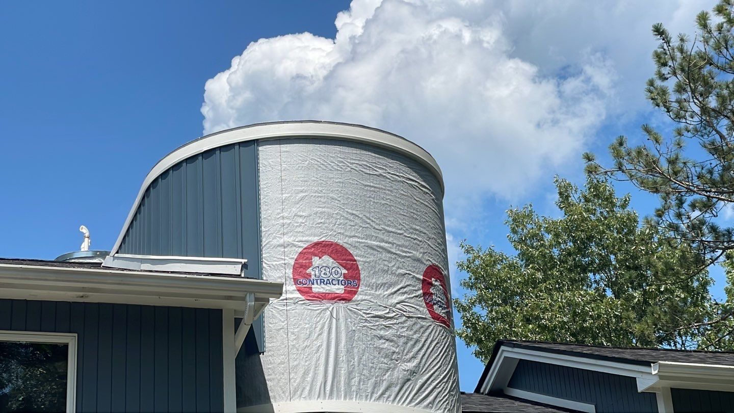 Siding Replacement using CertainTeed Board & Batten Pacific Blue by 180 Contractors