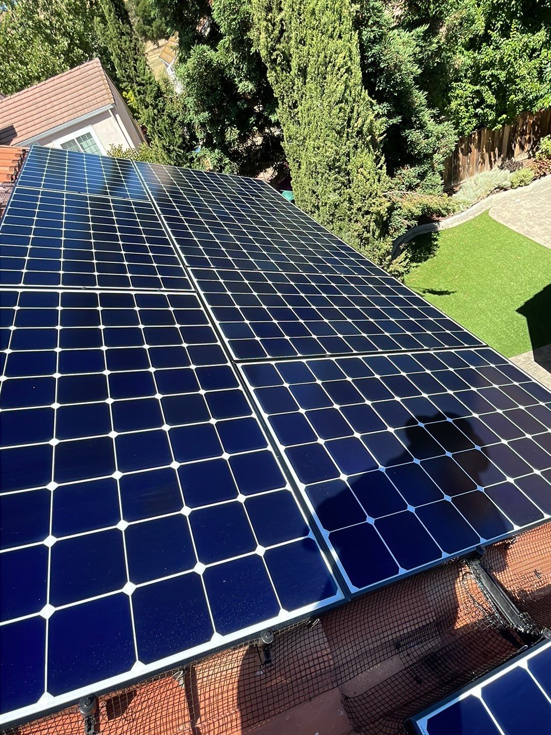 Solar Panel Bird Proofing using Critter Guard Mesh by All One Solar Shine