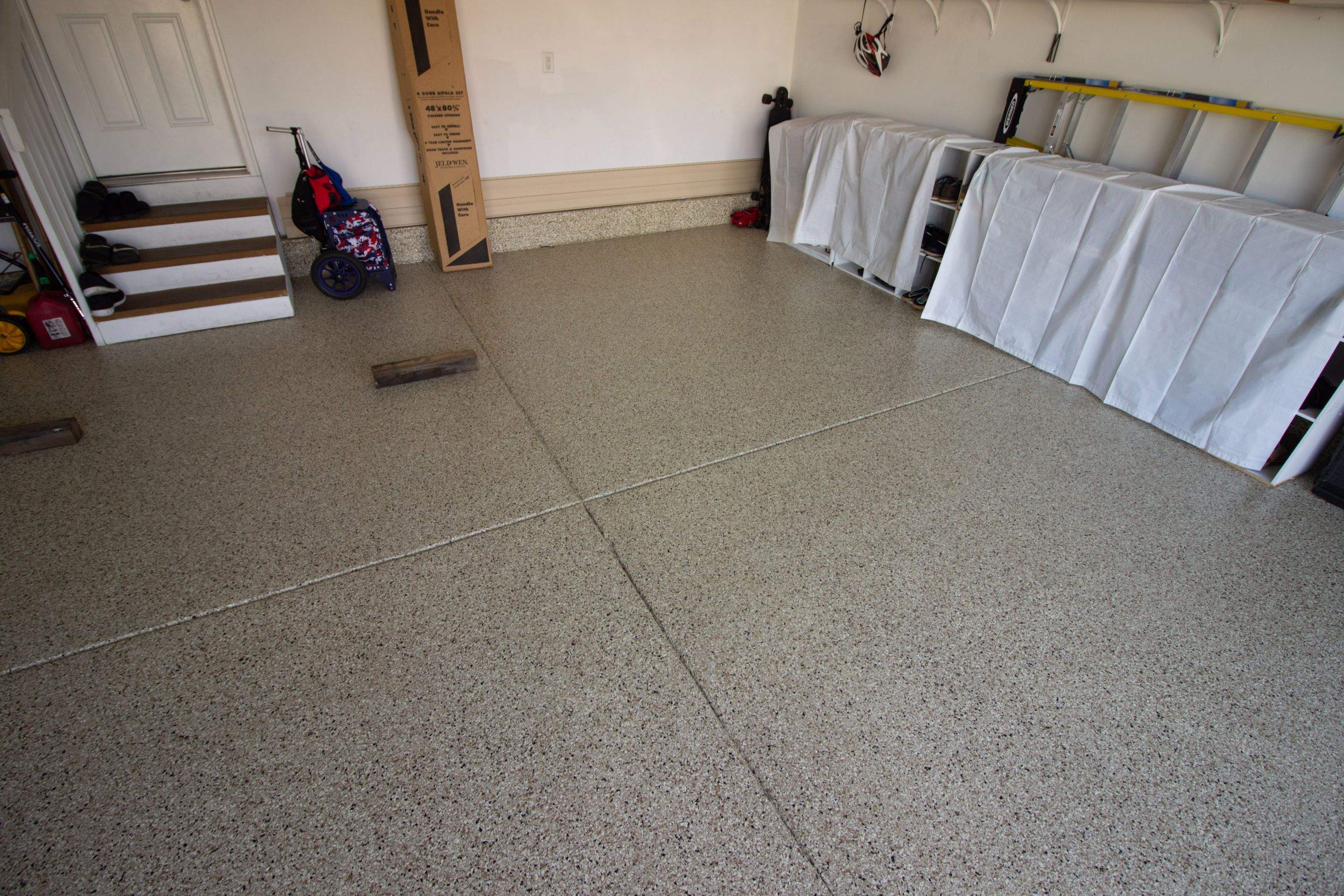 Garage Floor using Driftwood by Your1DayFloor.com