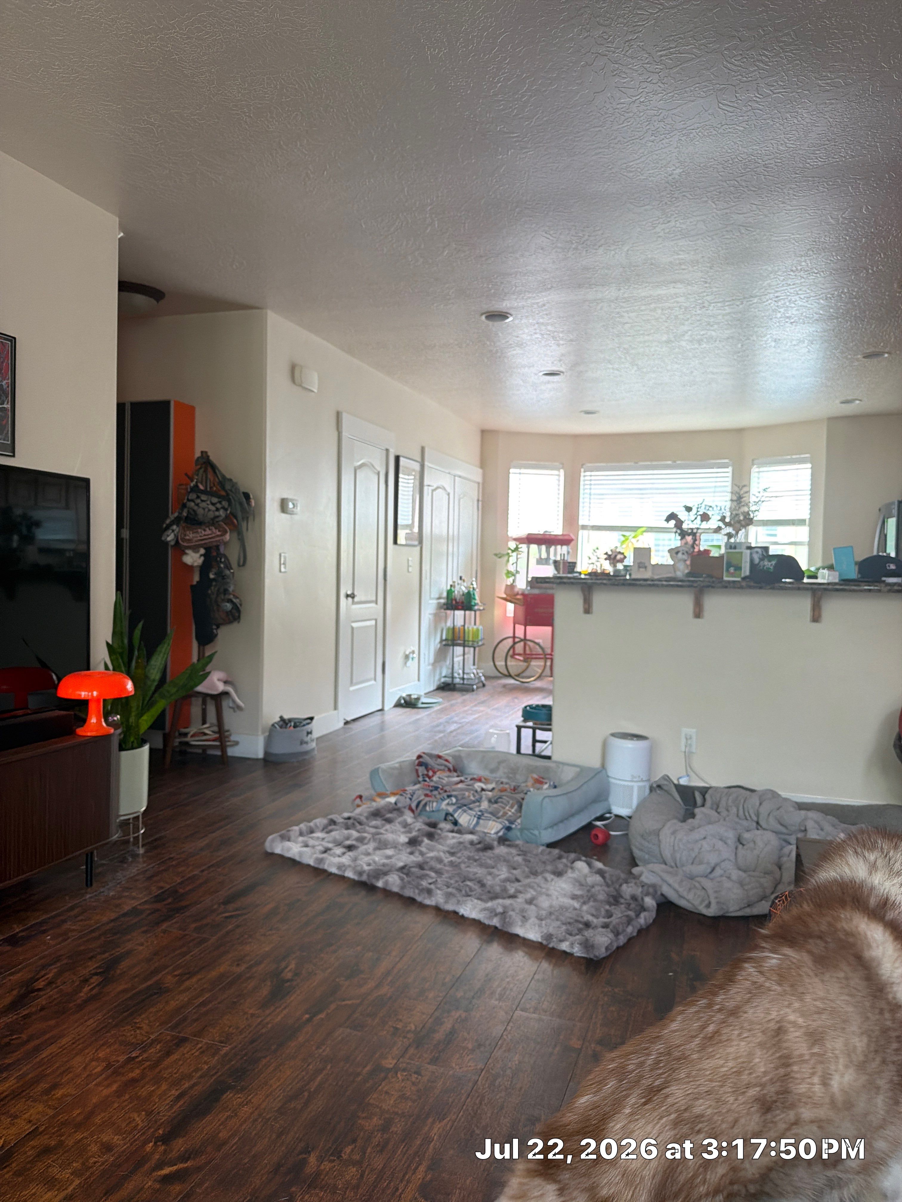 Custom Media Console and Floating Shelf Installation in South Salt Lake by CompanyCam Sales Demo
