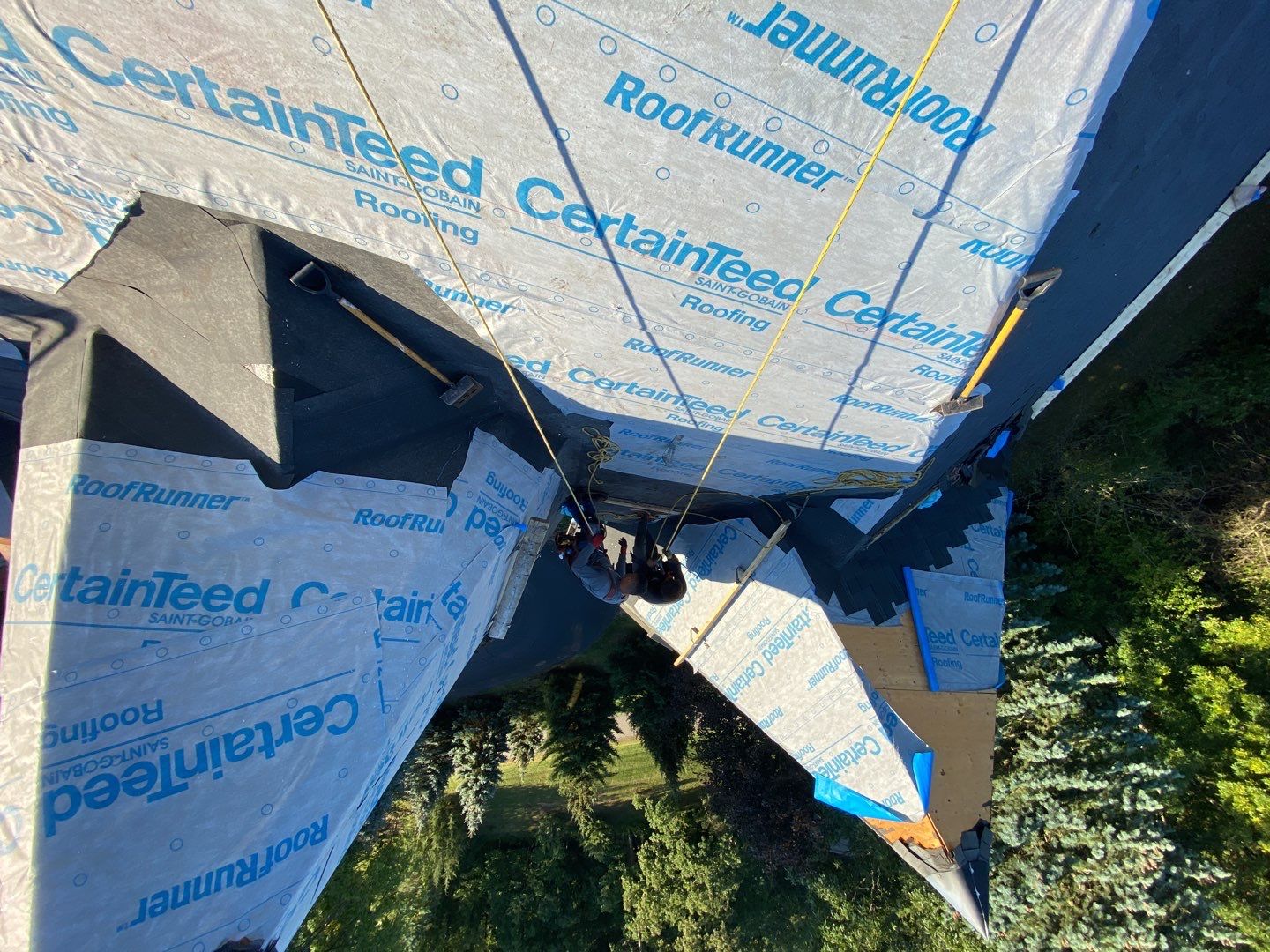 Roof Replacement using CertainTeed Landmark Moire Black by 180 Contractors