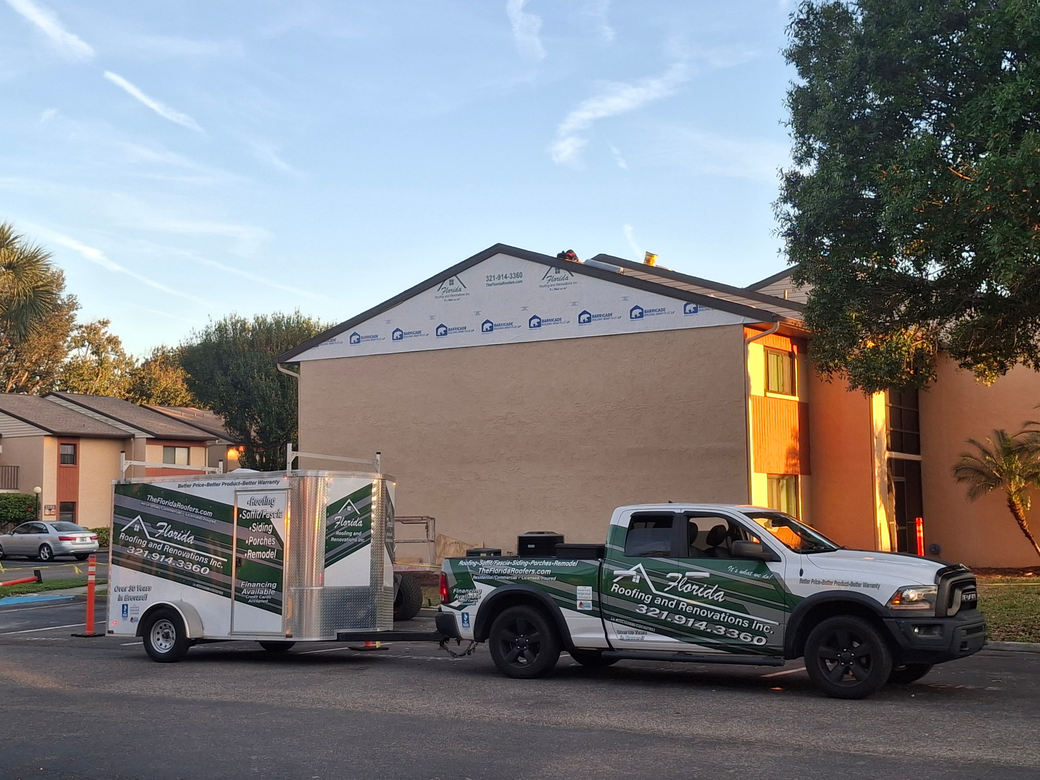 Multi-Family Roof Replacement and Siding Installation in Melbourne by Florida Roofing and Renovations Inc.