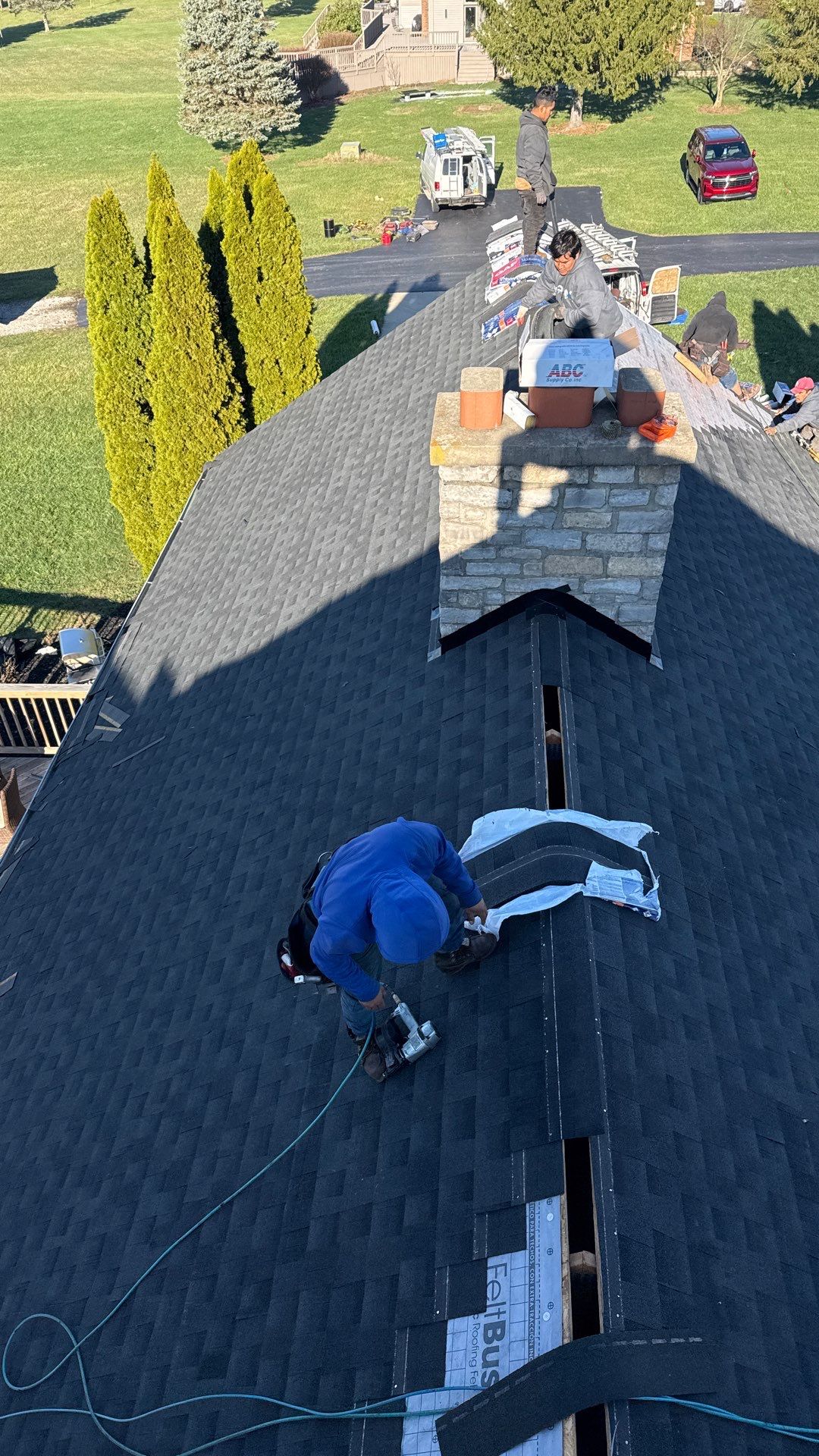 Residential Roofing Installation using Timberline HDZ Shingles - Charcoal by RoofX 