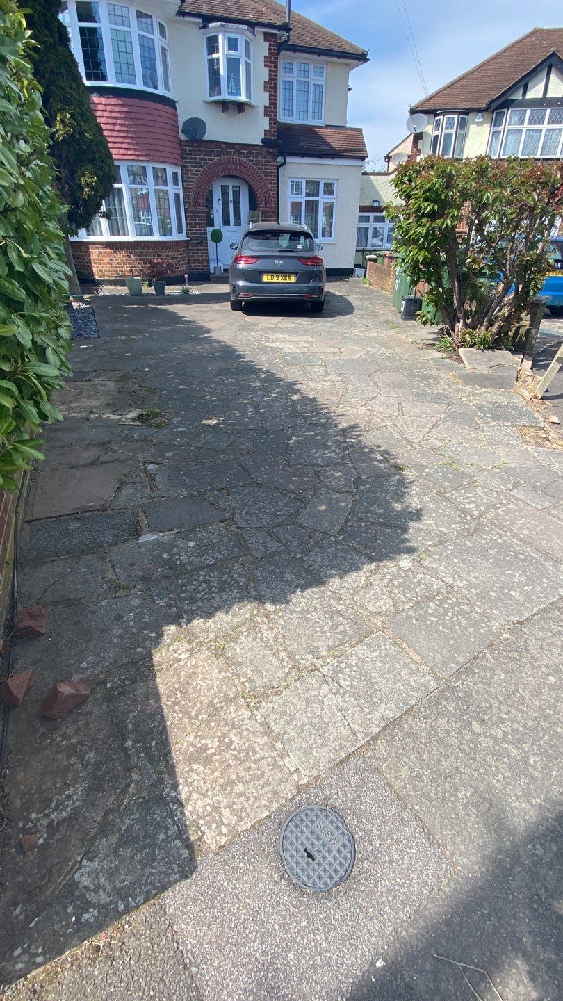 Driveway And Patio Clean using honda 21 ltr/min by Ges Exterior Cleaning ltd