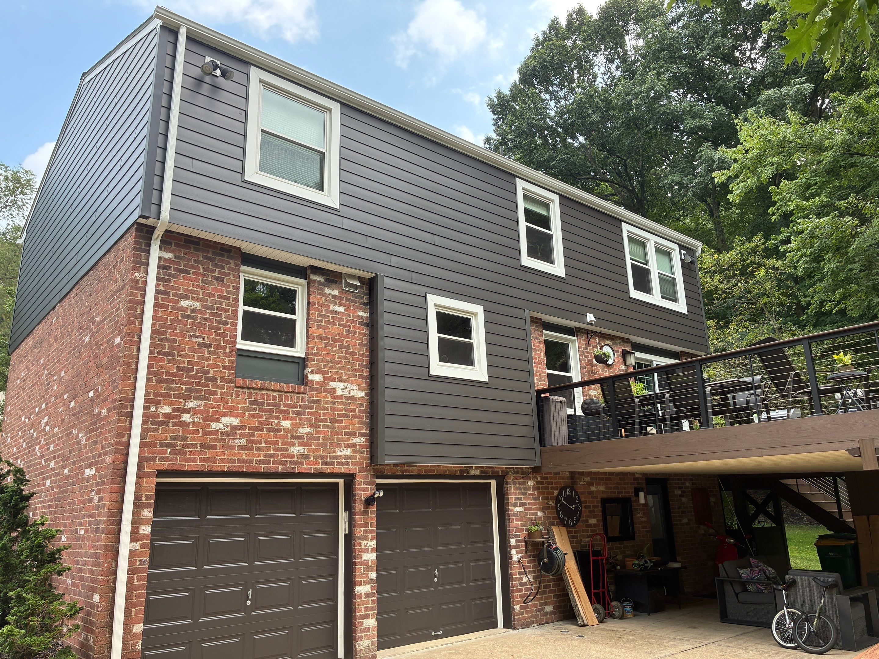 Ascend Siding Replacement and Custom Cedar Porch Renovation in Allison Park by Ideal Siding Pittsburgh