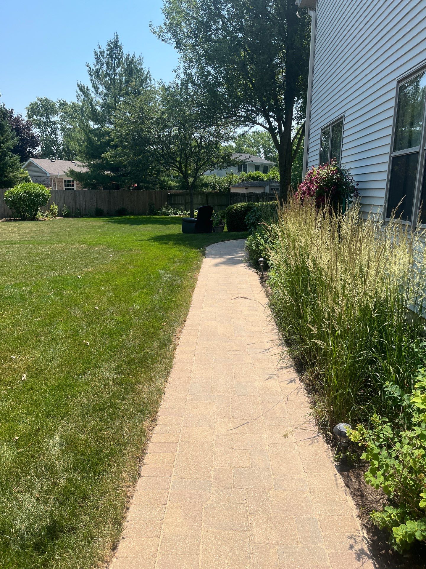Brick paver clean, sand and seal.  using Polysweep polymeric sand by Northern Power Washing LLC.
