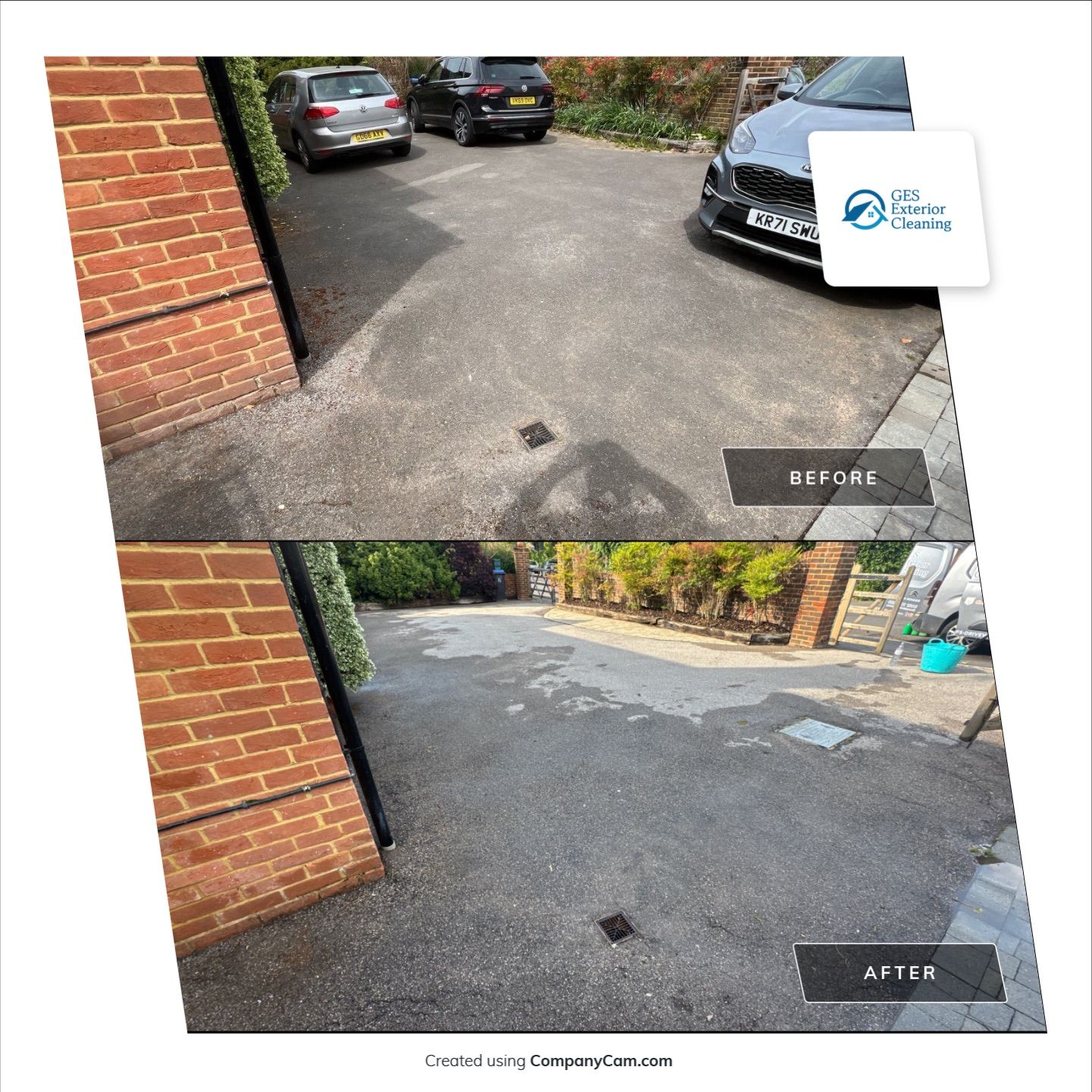 Tarmac Driveway Clean using Flat Surface Cleaner by Ges Exterior Cleaning ltd