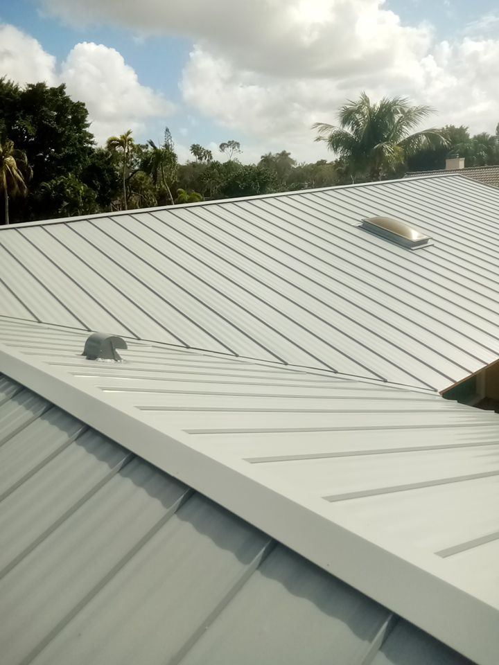 Residential Roofing Installation using 1" Nail strip metal roof by BLUES BROTHERS ROOFING